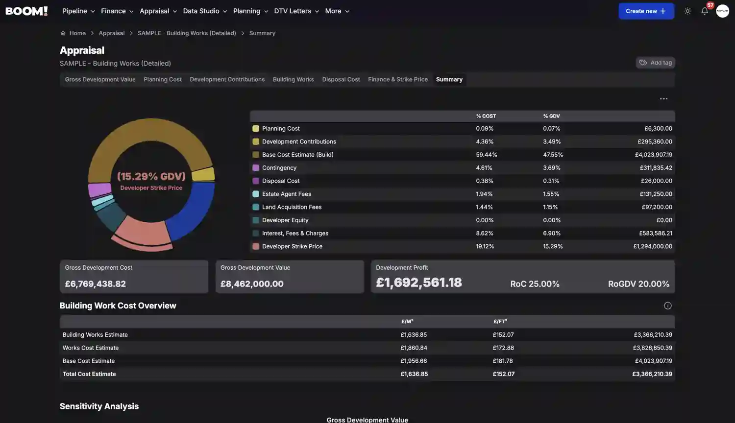 BOOM! Appraisal screenshot dark