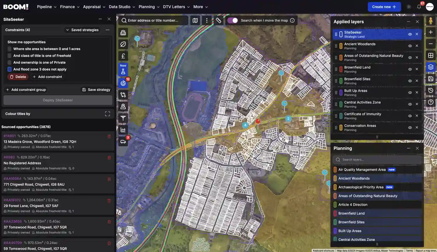 BOOM! Data Studio screenshot dark