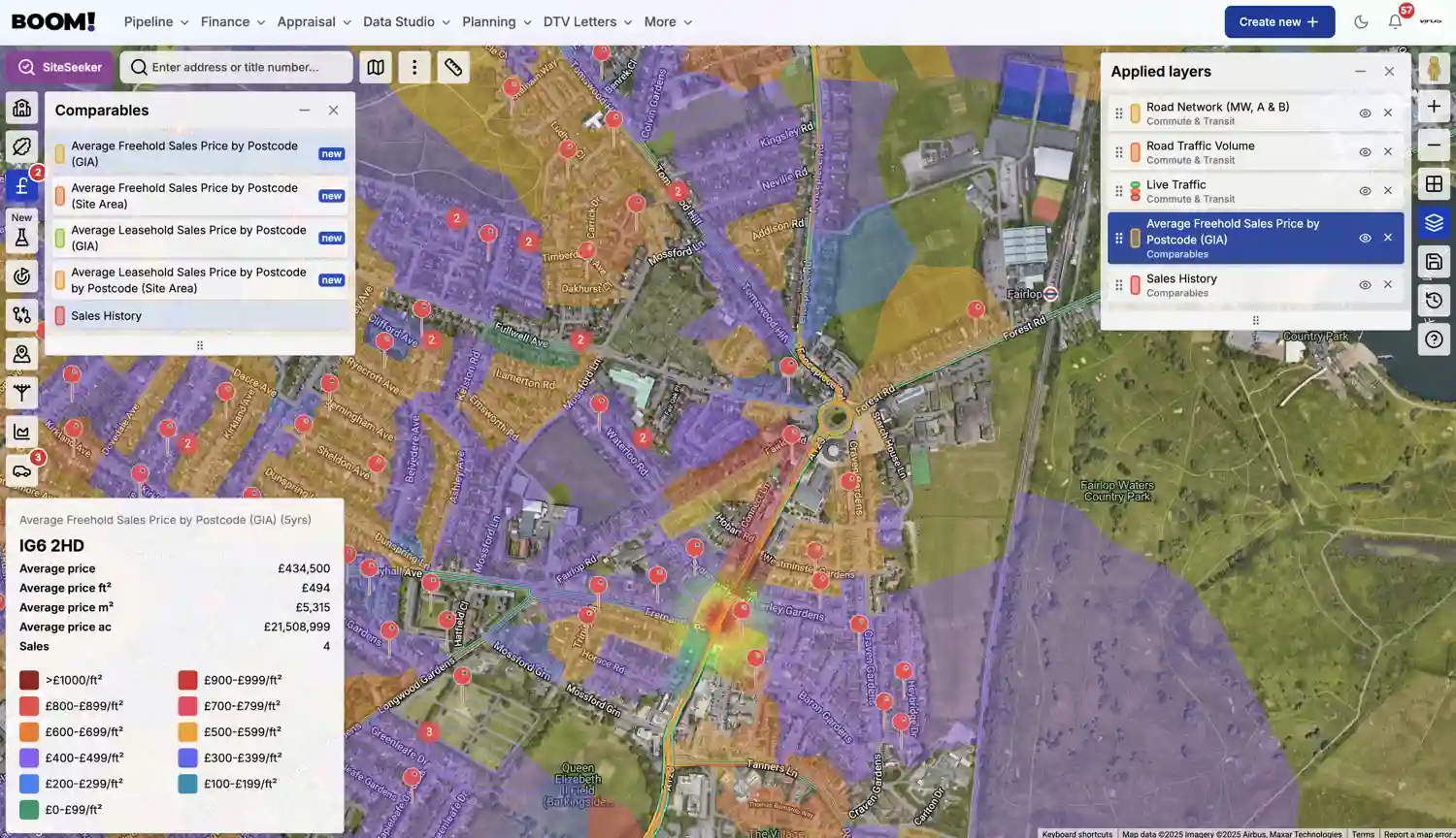 BOOM! Data Studio sales screenshot light