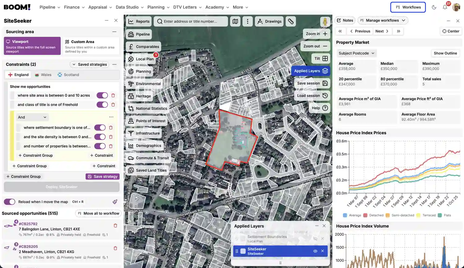 BOOM! Data Studio screenshot light
