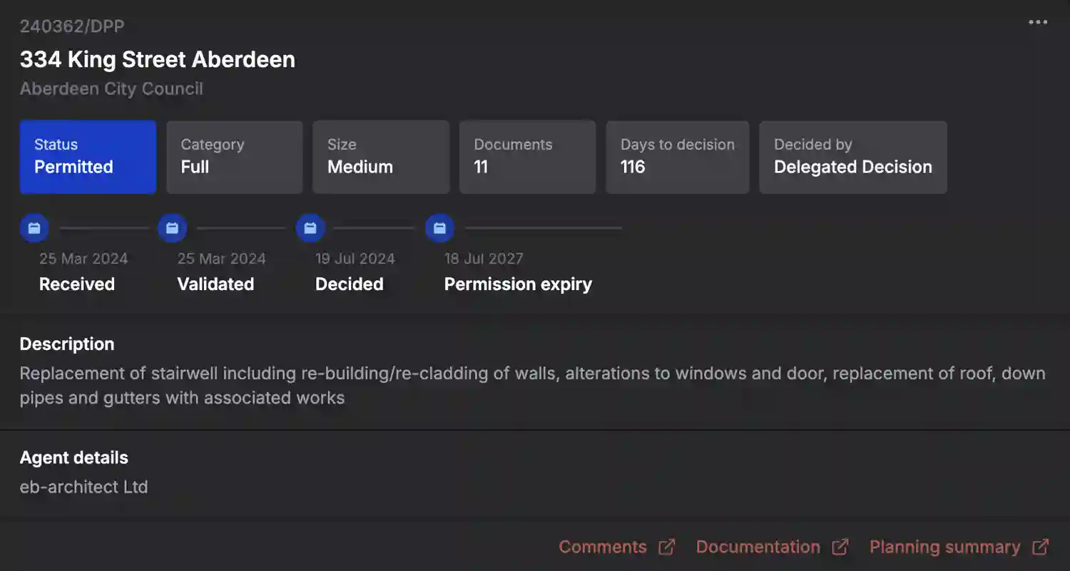 BOOM! Planning Details screenshot dark