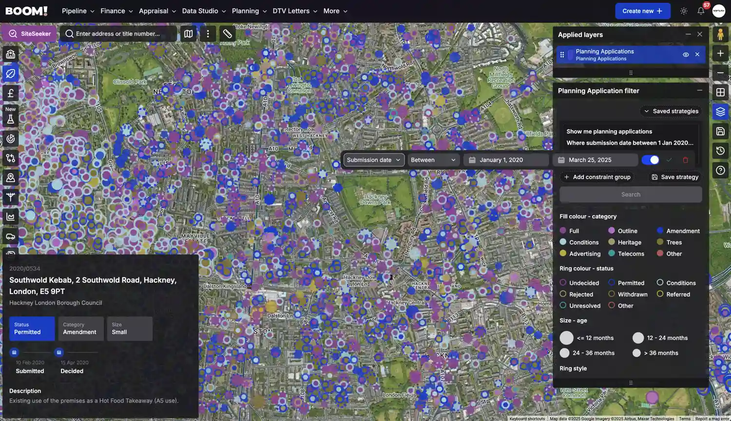 BOOM! Planning screenshot dark